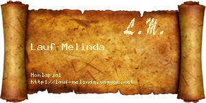 Lauf Melinda névjegykártya