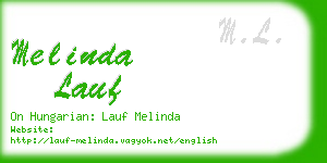 melinda lauf business card